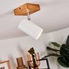 Zuoz Plafondlamp Hout licht, 1-licht