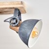 Orny Plafondlamp Grijs, Hout licht, 4-lichts