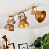 Orny Plafondlamp Brons, Hout licht, 3-lichts