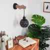 Sunasau Muurlamp Hout licht, Zwart, 1-licht