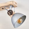 Orny Plafondlamp Hout licht, Zilver, 4-lichts