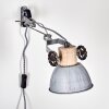 Orny Muurlamp Hout licht, Zilver, 1-licht
