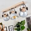Orny Plafondlamp Hout licht, Zilver, 3-lichts