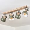 Orny Plafondlamp Groen, Hout licht, 4-lichts