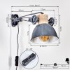 Orny Muurlamp Grijs, Hout licht, 1-licht