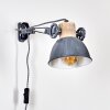 Orny Muurlamp Grijs, Hout licht, 1-licht