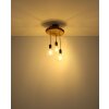Globo GEORG Plafondlamp Hout donker, Zwart, 3-lichts
