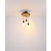 Globo GEORG Plafondlamp Hout donker, Zwart, 3-lichts