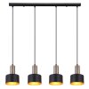 Globo SWINNI Hanger LED Messing, Zwart, 4-lichts