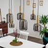 Maliali Hanglamp Goud, Messing, Zwart, 6-lichts