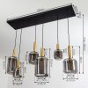Maliali Hanglamp Goud, Messing, Zwart, 6-lichts