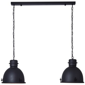 Brilliant Kiki Hanglamp Zwart, 2-lichts
