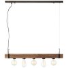 Brilliant Woodhill Hanglamp Hout donker, Zwart, 5-lichts