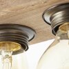 Brilliant Woodhill Plafondlamp Hout donker, Zwart, 4-lichts