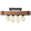 Brilliant Woodhill Plafondlamp Hout donker, Zwart, 4-lichts