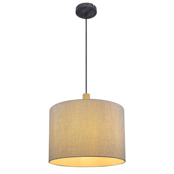 Globo ROGER Hanger Hout licht, Zwart, 1-licht