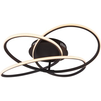 Globo PANDA Plafondlamp LED Zwart, 1-licht