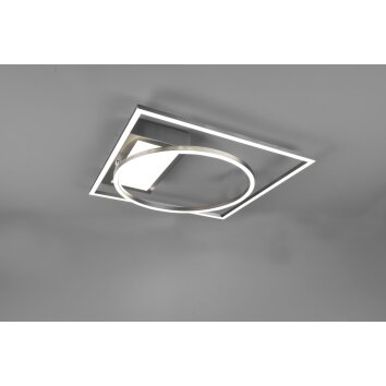 Trio Downey Plafondlamp LED Nikkel mat, 1-licht, Afstandsbediening