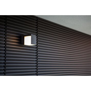 Lutec CUBA Buiten muurverlichting LED Zwart, 1-licht