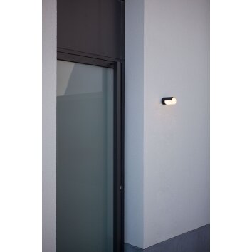 Lutec CYRA Buiten muurverlichting LED Zwart, 1-licht