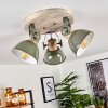 Orny Plafondlamp Groen, Hout licht, 3-lichts