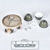 Orny Plafondlamp Groen, Hout licht, 3-lichts