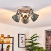 Orny Plafondlamp Groen, Hout licht, 3-lichts
