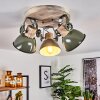 Orny Plafondlamp Groen, Hout licht, 3-lichts