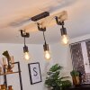 Hautahi Hanger Hout licht, Zwart, 3-lichts