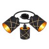 Globo BEMMO Plafondlamp Zwart, 3-lichts