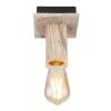 Globo ADALIE Plafondlamp Hout licht, Zwart, 1-licht