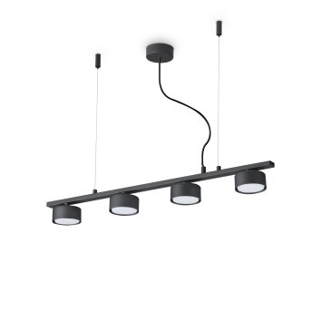 Ideallux MINOR Hanglamp Zwart, 4-lichts