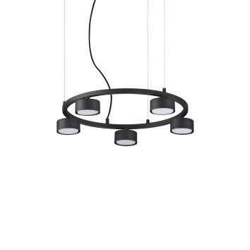 Ideallux MINOR Hanglamp Zwart, 5-lichts