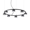 Ideallux MINOR Hanglamp Zwart, 8-lichts