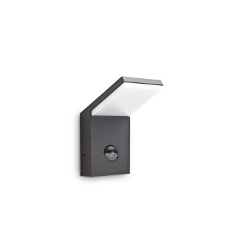 Ideallux STYLE Buiten muurverlichting LED Antraciet, 1-licht, Bewegingsmelder