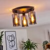 Hunouri Plafondlamp Zwart, 3-lichts