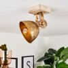Orny Plafondlamp Brons, Hout licht, 1-licht