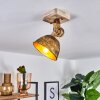 Orny Plafondlamp Brons, Hout licht, 1-licht