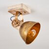 Orny Plafondlamp Brons, Hout licht, 1-licht