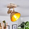 Orny Plafondlamp Brons, Hout licht, 1-licht