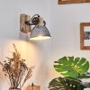Orny Muurlamp Hout licht, Zilver, 1-licht