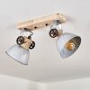 Orny Plafondlamp Hout licht, Zilver, 2-lichts