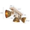 Steinhauer Gearwood Plafondlamp Brons, Hout licht, 3-lichts