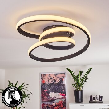Ignal Plafondlamp LED Zwart, 1-licht