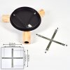 Vasanello Plafondlamp Hout licht, Zwart, 3-lichts