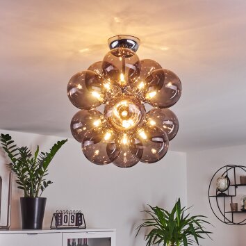 Hyco Plafondlamp Chroom, 12-lichts