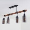 Hunouri Hanger Hout donker, Zwart, 4-lichts