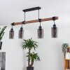 Hunouri Hanger Hout donker, Zwart, 4-lichts