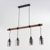 Hunouri Hanger Hout donker, Zwart, 4-lichts