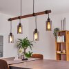 Hunouri Hanger Hout donker, Zwart, 4-lichts